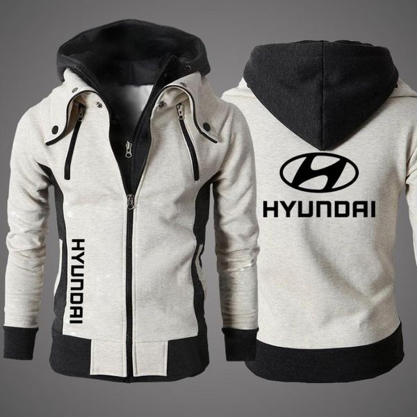 

men's hoodies & sweatshirts hyundai clothing outdoor casual male jackets fleece warm quality sportwear harajuku outwear, Black