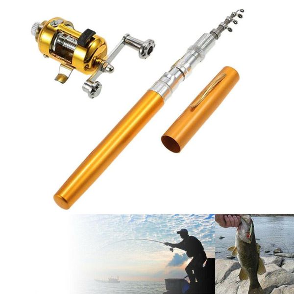 

boat fishing rods portable pocket mini rod pen-shaped folding with reel small