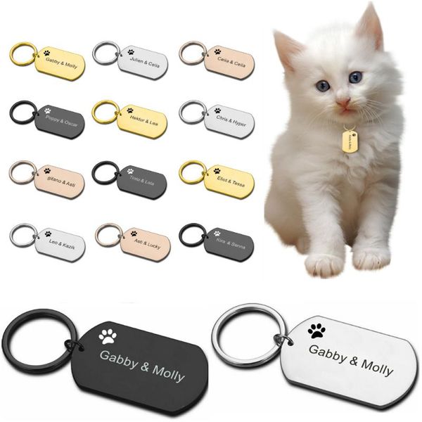 

dog tag,id card personalized pet cat name tags customized id tag collar accessories nameplate anti-lost pendant metal keyring engraving