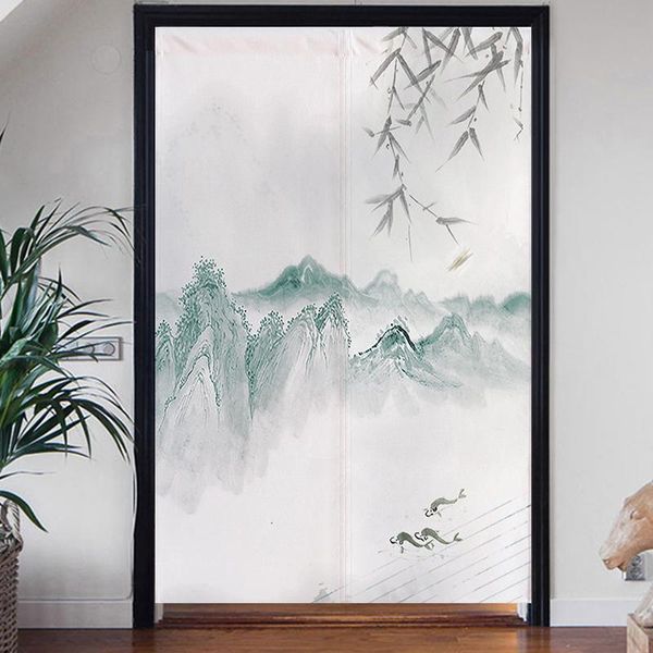 

curtain & drapes chinese ink landscape door bedroom home living room porch decoration feng shui noren
