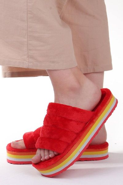 

tuvvals ponÃ§ik plush slippers red carpet slipper tvskf0001-40, Black