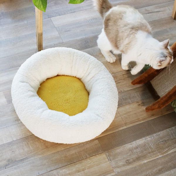 

cat beds & furniture creative egg yolk design pet bed round washable four seasons nest for small dogs catsÂ teddy sleeping supplies