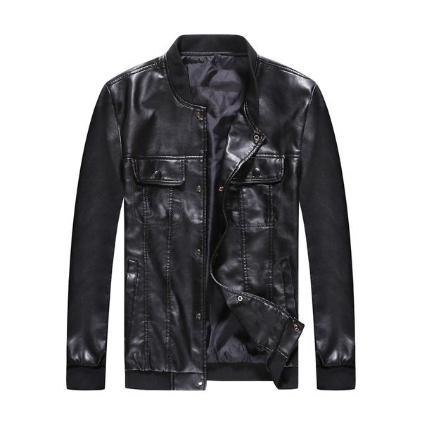 

new autumn/winter jacket for men with lapel motorcycle leather jacket, Black;brown