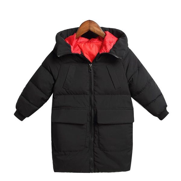 

winter children down & parkas 3-12y boys girls outerwear windproof hooded coats modern fashion long thick for kids coat, Blue;gray