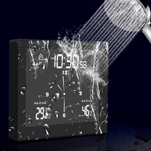 

desk & table clocks multifunctional bathroom digital clock timer led alarm deskhome decor waterproof hygrometer wall
