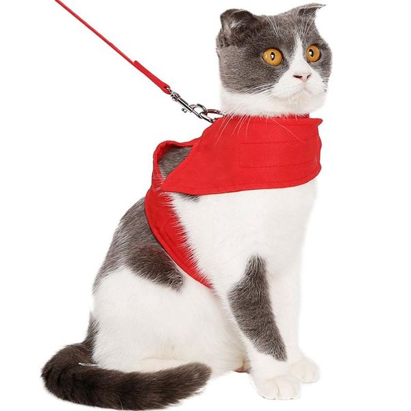 

reflective cat harness and leash set nylon mesh kitten puppy dogs vest leads pet clothes for small yorkies collars &