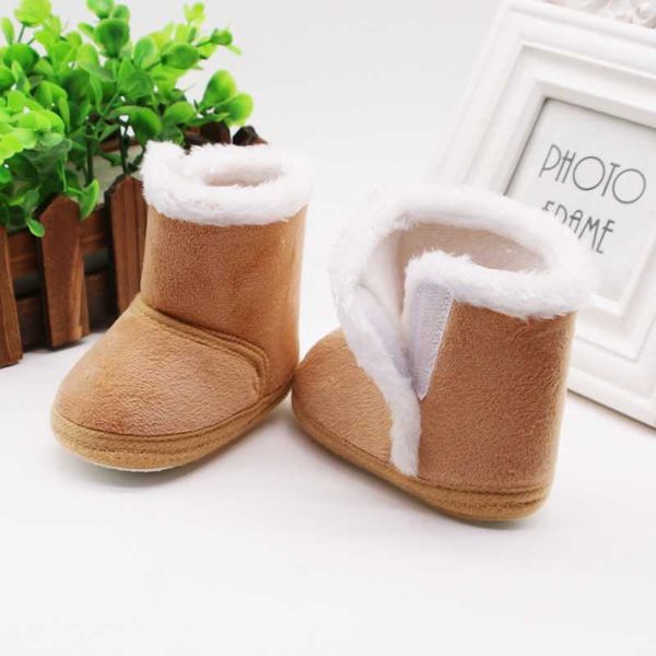 

cute winter baby boots non-slip girls boys snow boots infant warm leather fur shoes toddler children waterproof boots 0-18m g1023, Black;grey