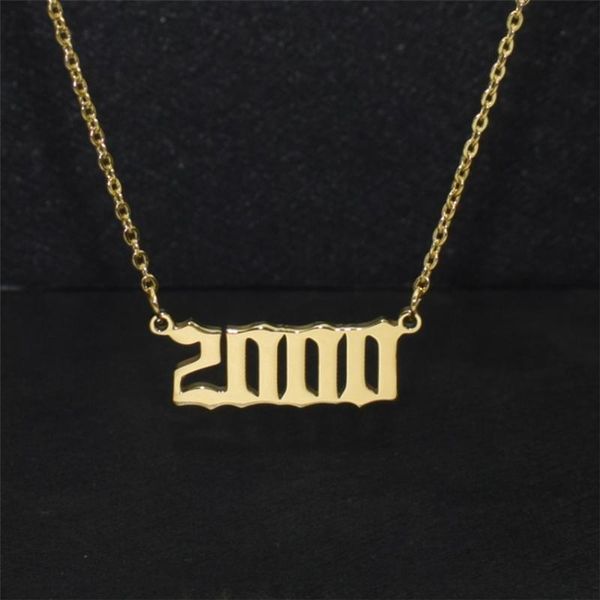 

1985-2005 birth year necklace gold chain bijoux femme choker for women jewelry friends fashion accessories bff chains, Silver