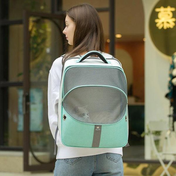 

cat carriers,crates & houses mesh backpack pets bags dog carrier with safety rope portable inside breathable for dogs cats outdoor travel pe