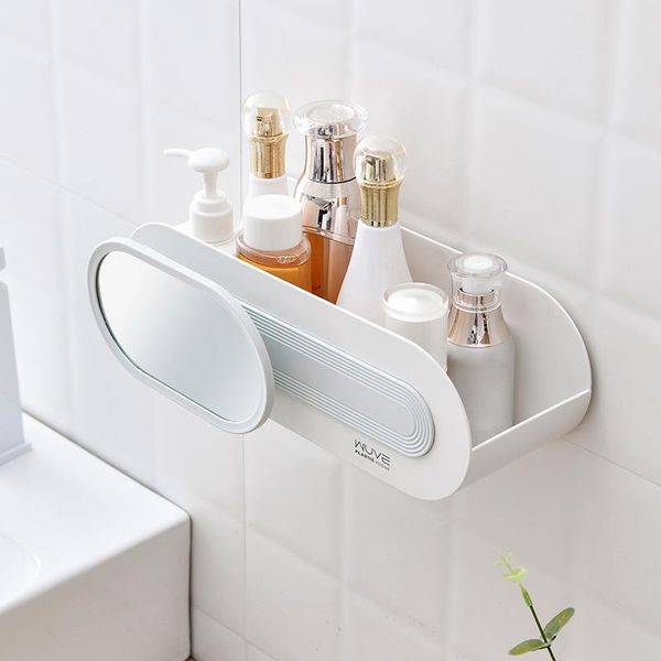 

bathroom storage rack with mirror bedroom toilet vanity tables rach punch bathing make up case organizer boxes & bins