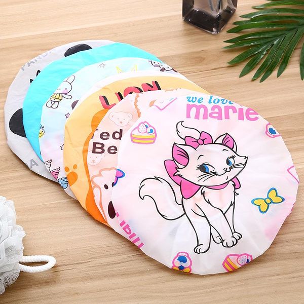 

shower caps bathroom cartoon kitchen oil proof cap bathtub waterproof bath shampoo children's cap, multiple options