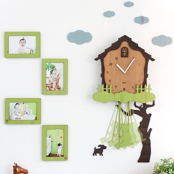 

cartoons wall clock pendulum art large personality children's room creative abstract cute home decor da60wc clocks