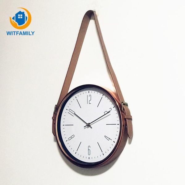 

modern design home decoration accessories rose gold metal digital watches wall clock creative belt clocks