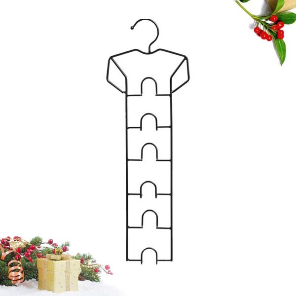 

multi-layer clothes hanger multi-functional creative scarf necktie belt organizer - type a (black) storage bottles & jars