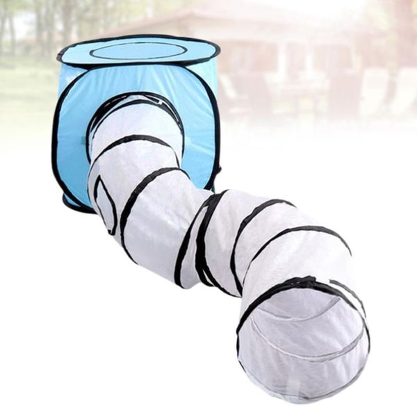 

cat toys creative collapsible tent type tunnel pet supplies size blue