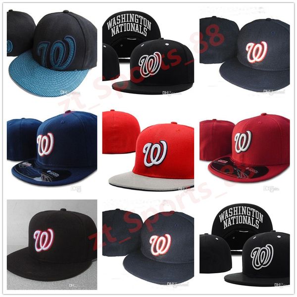 

2021 nationals snapbacks letter baseball caps hat bone casquette men women gorras chapeu fitted hats in stock, Black;white