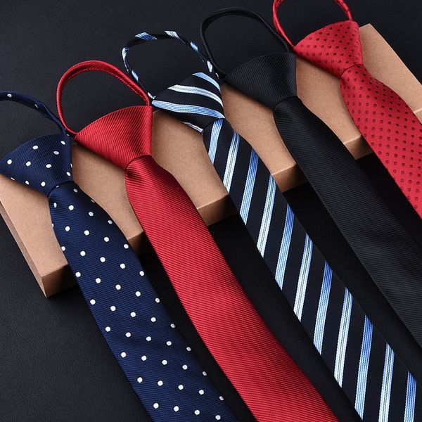 

fashion 5cm necktie for men and women slim narrow lazy tie easy to pull rope neckwear korean style wedding party aniversary blue, Blue;purple