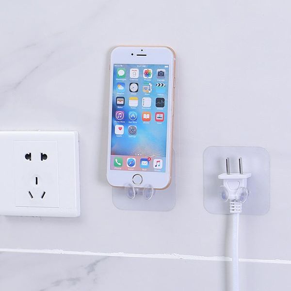 

hooks & rails 2pcs self-adhesive wall kitchen towel brush hanger transparent suction cup sucker hook multi-purpose key