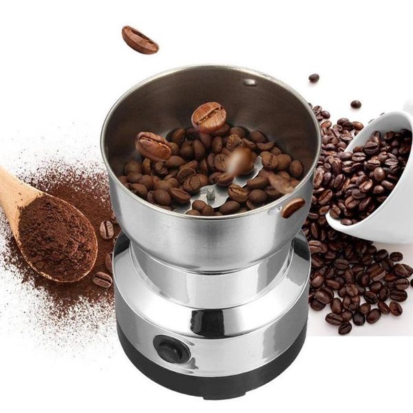 

manual coffee grinders mill 220v steel grind beans nuts seasonings eu/au/us/uk plug