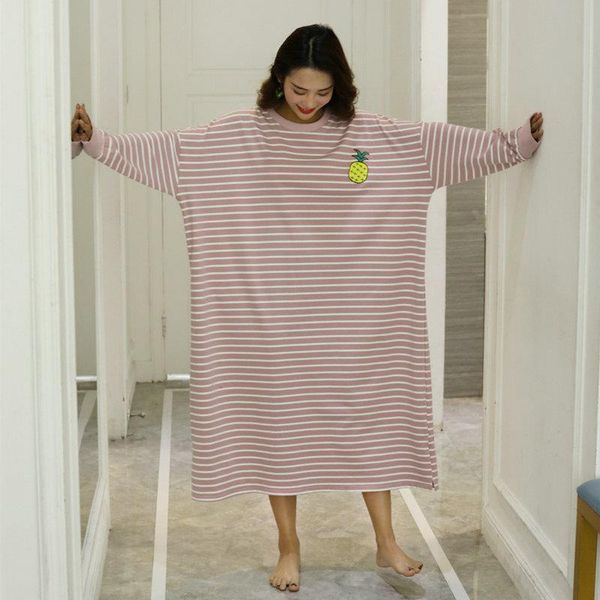 

plus size women sleepwear 4xl night dress bell oversize nightgown cartoon print sleepshirts long sleeves nightie nightdress oversized, Black;red