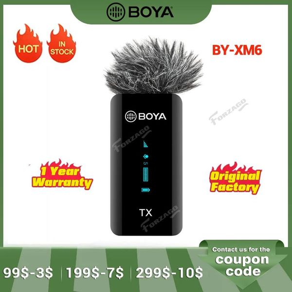 

microphones boya by-xm6 s1 s2 k1 k2 2.4ghz afh wireless lavalier microphone for sony canon nikon dslr audio recorders vs by-m1