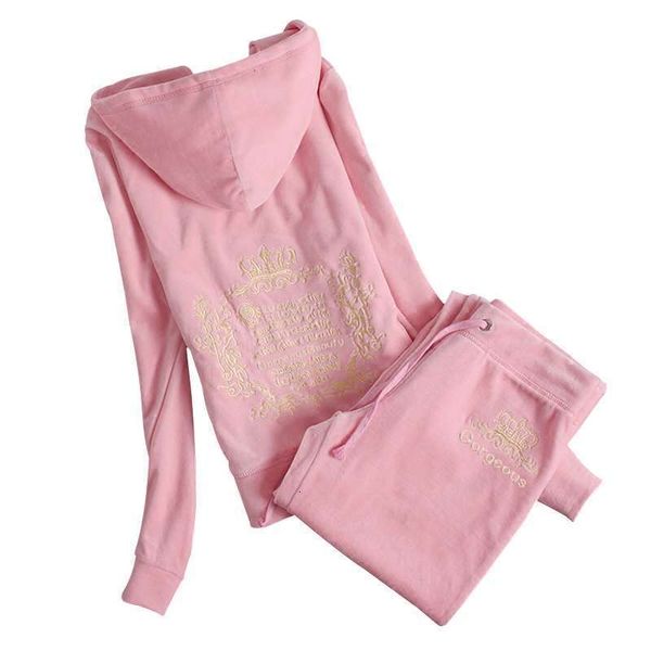 

women's tracksuits vipgold sportswear suit for women leisure spring and autumn two piece velvet sweater fashion be57, Gray