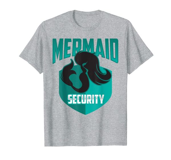 

cute mermaid security shirt for boys, girls and mermaids, White;black