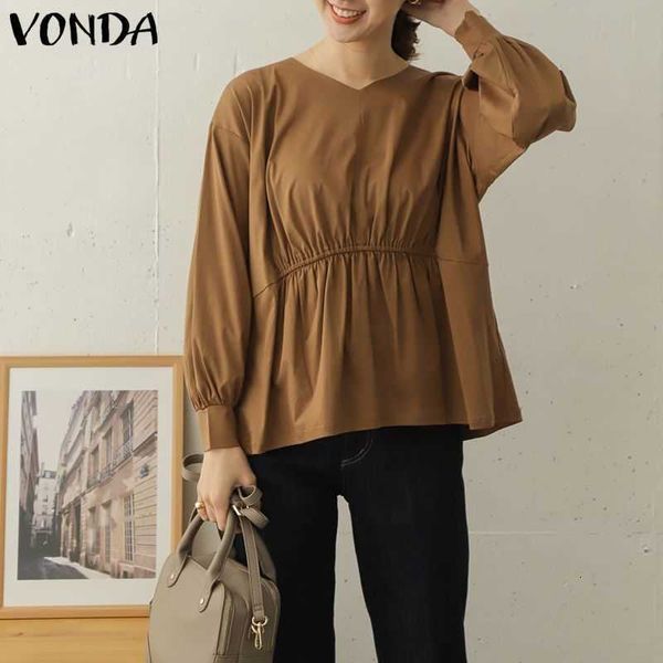 

women's blouses & shirts blouses blouse women lantern sleeve bohemian vonda femme elegant ladies party plus djo4, White