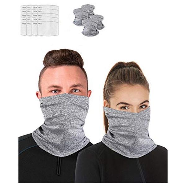 

scarves neck gaiter bandana 24pcs reduce pollution half balaclava headwear gaiter, head wrap multifunctional scarf, Blue;gray