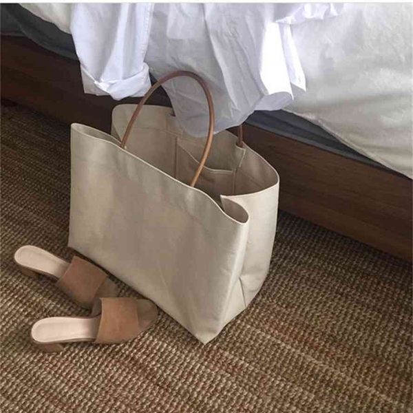 

dongdamen, south korea the same minimalist large capacity canvas shopping bag, handbag, women's bag