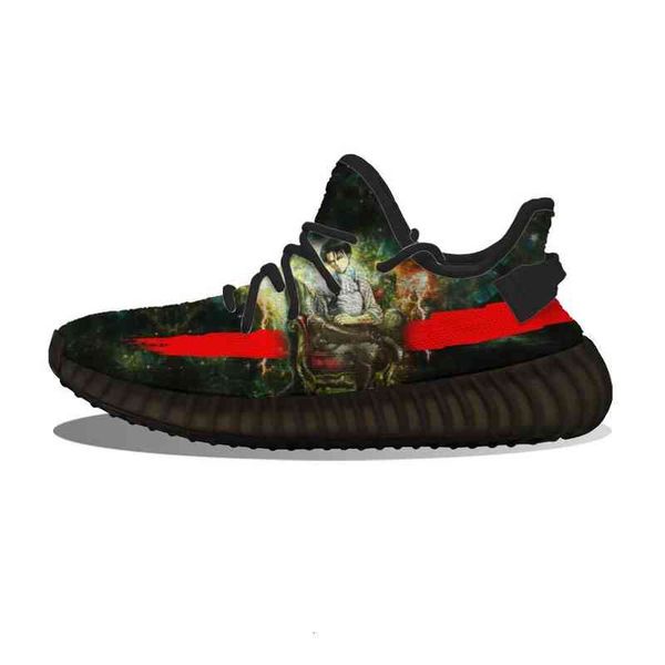 

customizationanime-attack diymanual on titan-leviackerman running shoes mesh printed mens womens trainers outdoor sports sneakers2, Black;white