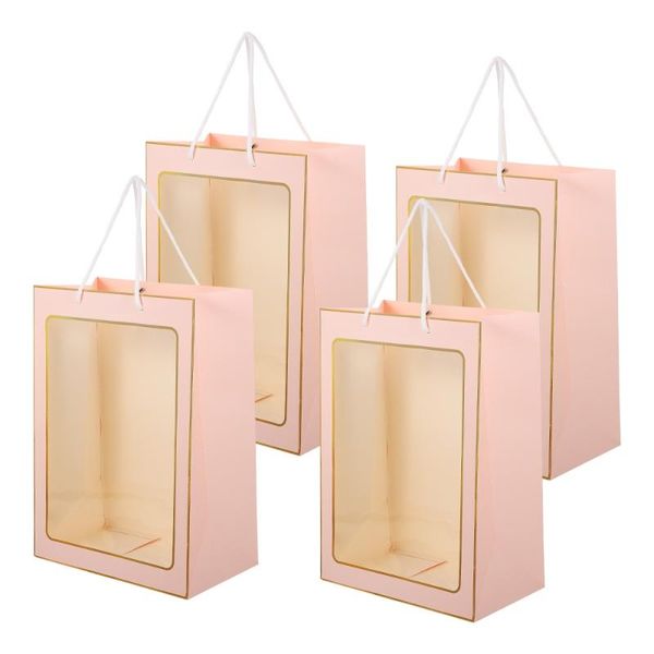 

gift wrap 4pcs bouquet packaging bags flower window handy