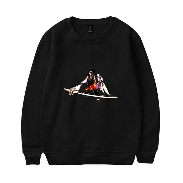 

men's hoodies & sweatshirts 2021 shaman king 2d print o-neck sweatshirt harajuku round collar men/women, Black