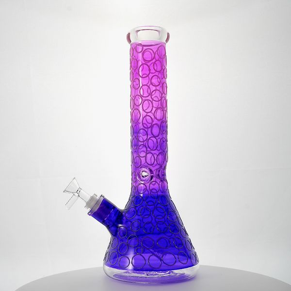 Narghilè in vetro inebriante Big Bong Tubi d'acqua spessi 7mm Lavoro manuale Artigianato Dab Rigs Glow In The Dark 18mm Giunto femmina con ciotola