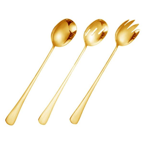 

forks 3pcs small durable simple spoon spork colander anti-rust tableware set