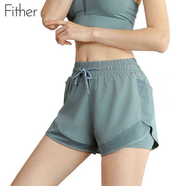 

gymhub light proof sports shorts women's loose thin high waist yoga pants y220311, White;black