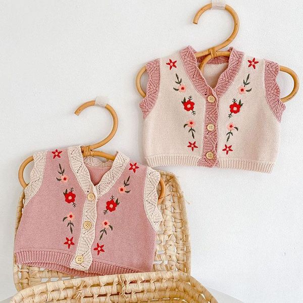 

waistcoat baby boys girls embroider knit coat children clothing spring autumn sleeveless loose vest kids, Camo