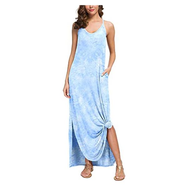 

casual dresses autumn women loose dress plus size sleeveless v neck spaghetti strap elegant midi for clothing vestido 2021, Black;gray