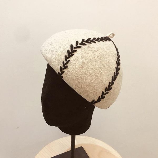 

berets winter 100% wool felt hat solid women beanies cap classical french elegant ladies sobretudo feminino, Blue;gray