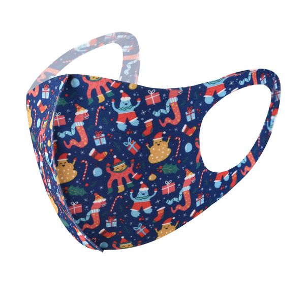 

ice silk 3d dustproof sunscreen three-dimensional washable thick printing single layer halloween cotton masks for men and women