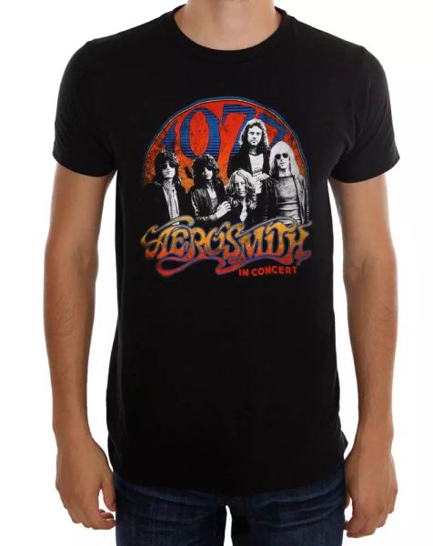 

aerosmith aerosmith in concert 1977 t-shirt nwt licensed & official, White;black
