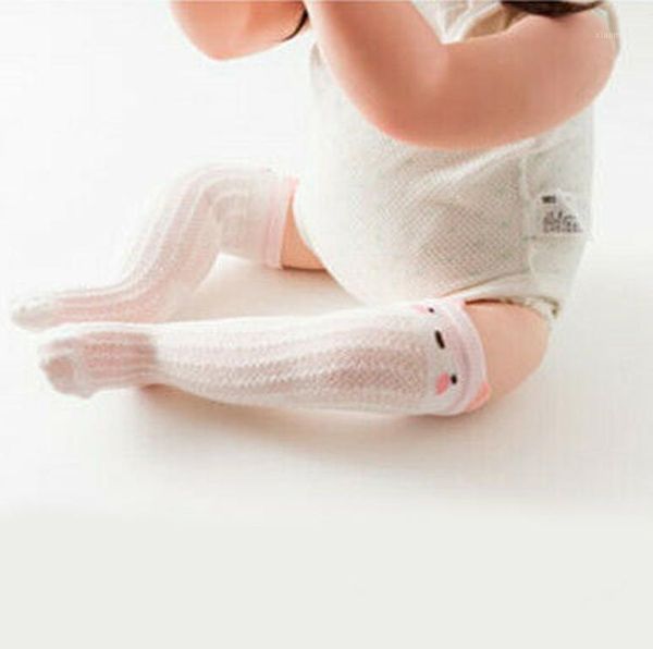 

colors born kids baby girls long socks cotton knee high infant warmer for 0-3t, Pink;yellow