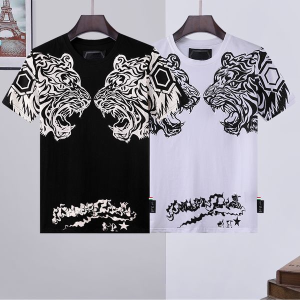 

pp phillip plain tshirts skull tshirt luxury t-shirt men t shirt high grade cotton designs couples tee male tnf clothing factory palm cc han, White;black