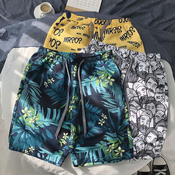 

men's shorts k167 summer casual men's korean beach pants loose couple shorts generation, White;black