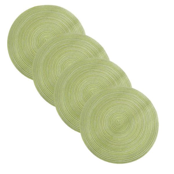 

table runner set of 4 round placemat for kitchen dining red/blue/green/coffee/black/beige non-slip mat insulation pad tableware