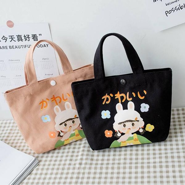 

storage bags portable saillery package ins cute cartoon japanese parcel lunch box bag hand