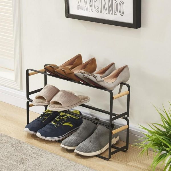 

japanese-style shoe rack simple creative living room bathroom storage dormitory household combined black clothing & wardrobe