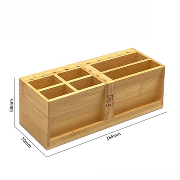 

tool organizers amaoe m63 porous slot bamboo storage rack for screw holder tweezers steel mesh / mobile phone maintenance tools box