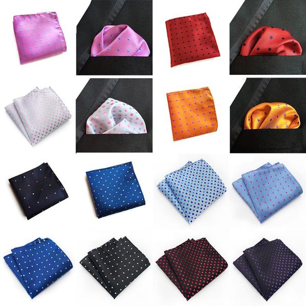 

bow ties retro cotton pocket square men's handkerchief fashion business suit chest towel casual plaid small 24*24cm, Black;gray