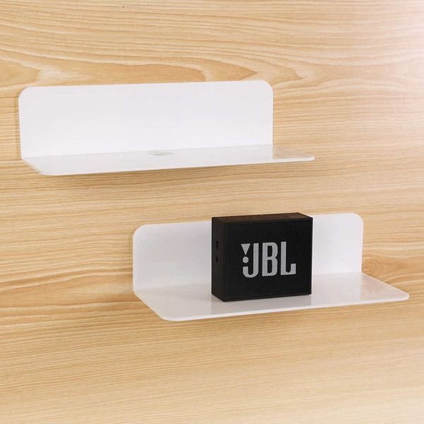 2 PCS Wall Mounted Shelves Wall Pendurar Display Decoração Do Relógio Organizador Organizador Acrílico Adesivo Prateleira Para Sala de Estar Bedroom 210705